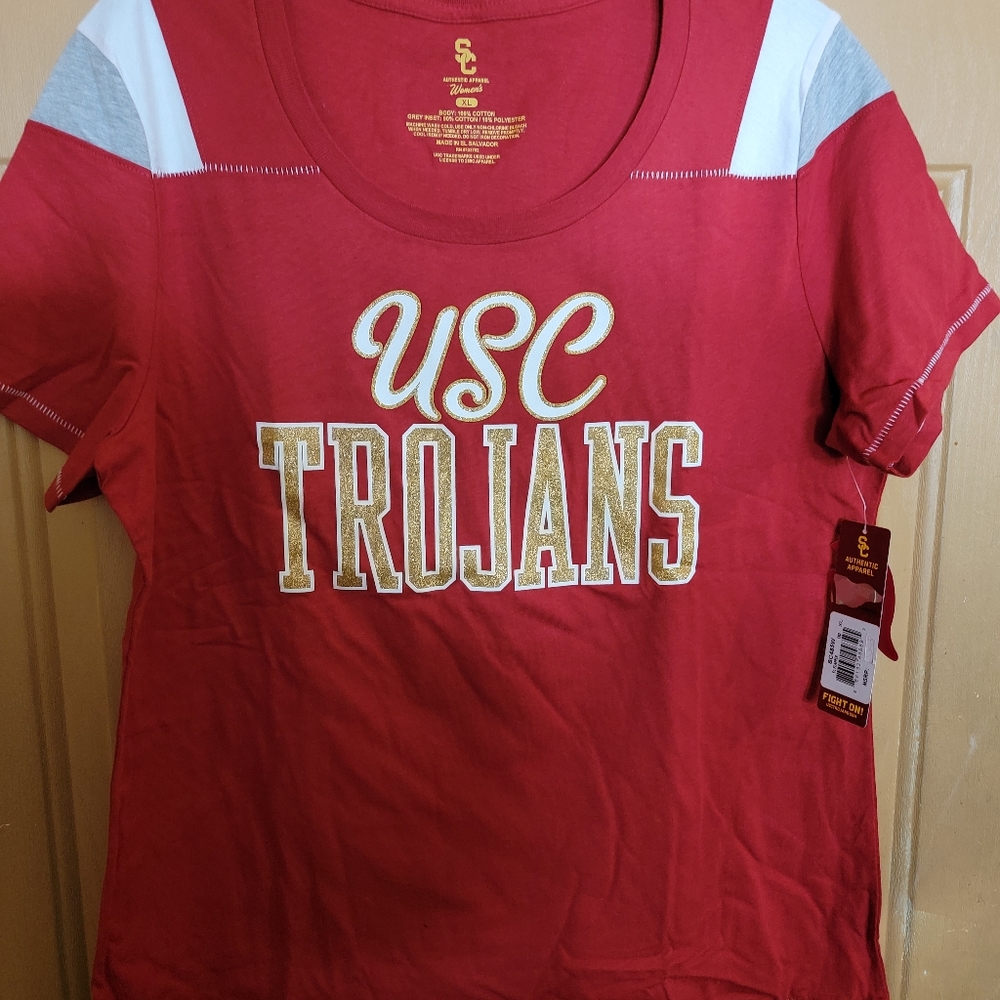 USC TROJANS QUALITY WOMENS POPULAR DESIGN SHIRT SIZE XLARGE